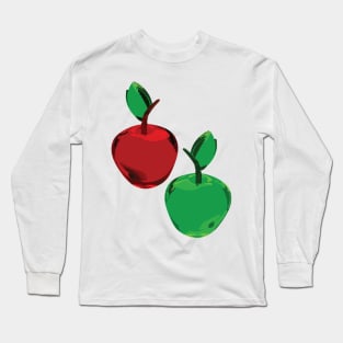 Red and Green Apples Long Sleeve T-Shirt